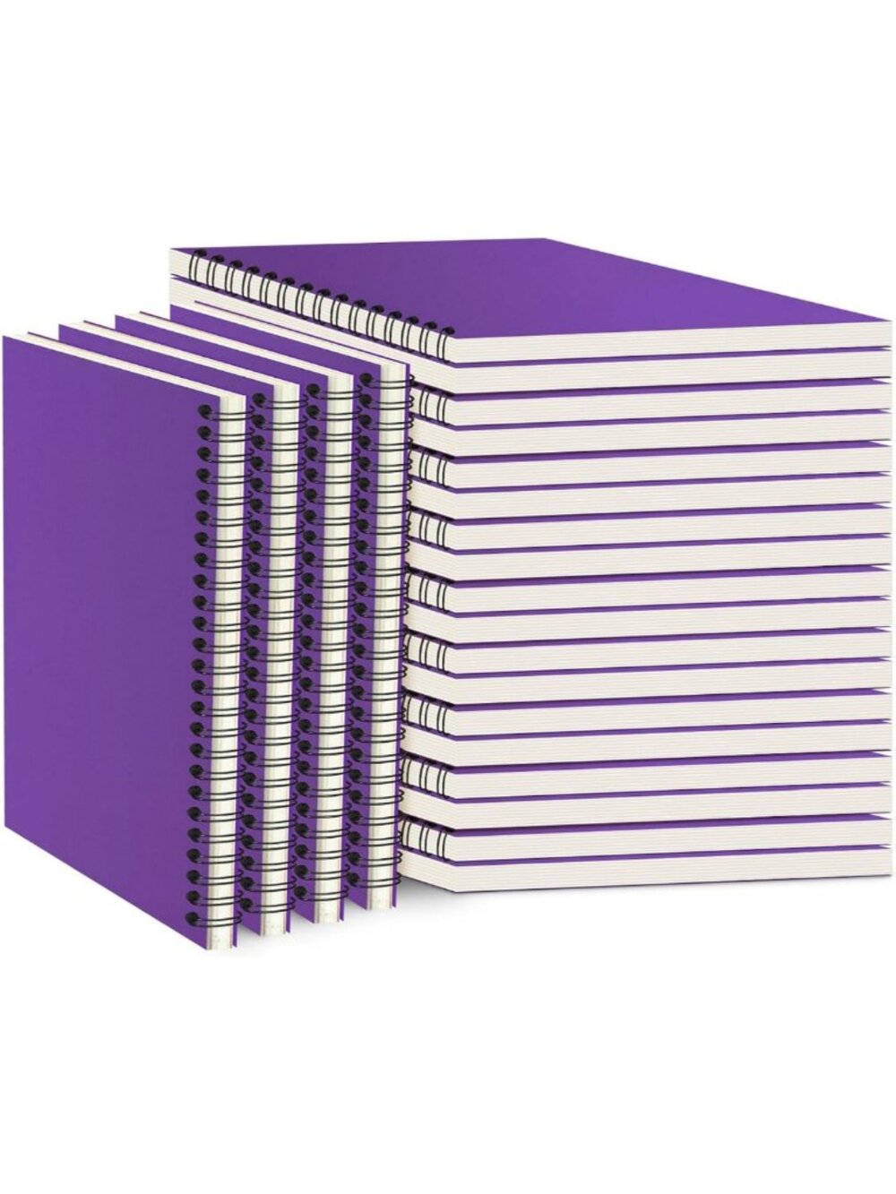 22 Pack A5 Spiral Notebooks - Kraft Cover, Back to School Journals, 50 Sheets